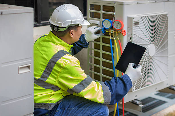 Professional Hvac technician working in Berkley, MA